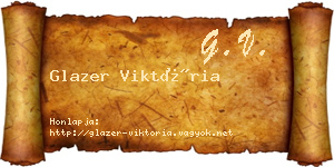 Glazer Viktória névjegykártya